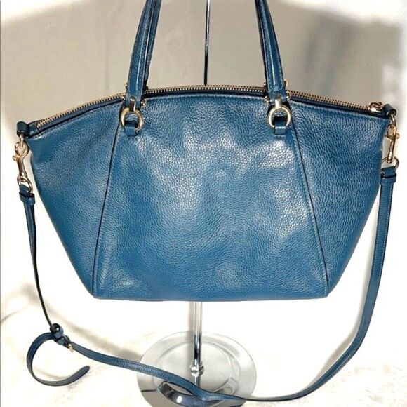 Coach Prairie Satchel Teal Leather Bag - #79997 - Picture 4 of 10